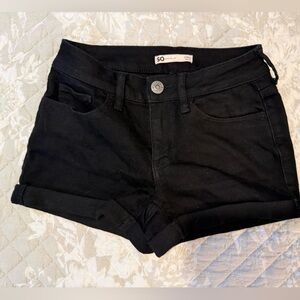 SO Women's Classic Black Jean Shorts